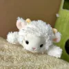 Very precious, soft and fragrant, magnetic fridge magnets with little sheep, white plush little sheep dolls, bionic doll sheep, wedding small gifts, table companions, dolls and souvenirs details Picture